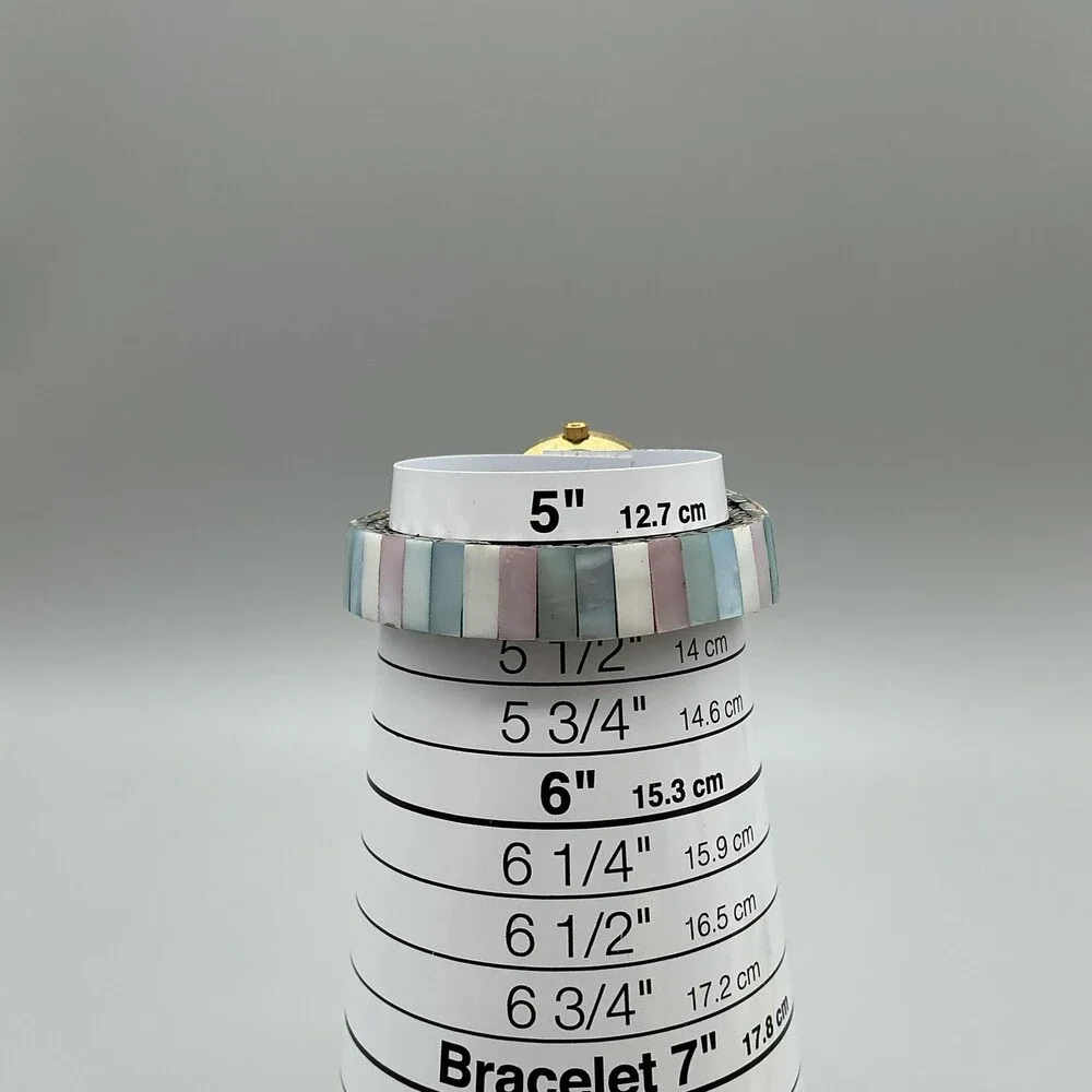 Lafayette Womens Watch 27mm Multicolor Dial Pastel Expansion Band New Battery